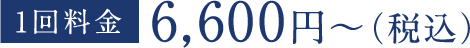 1回料金6,600円～（税込）